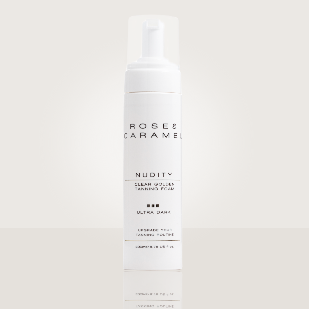 clear tanning foam, transfer free tan, self tanning foam, fake tan, golden tan, golden fake tan.
