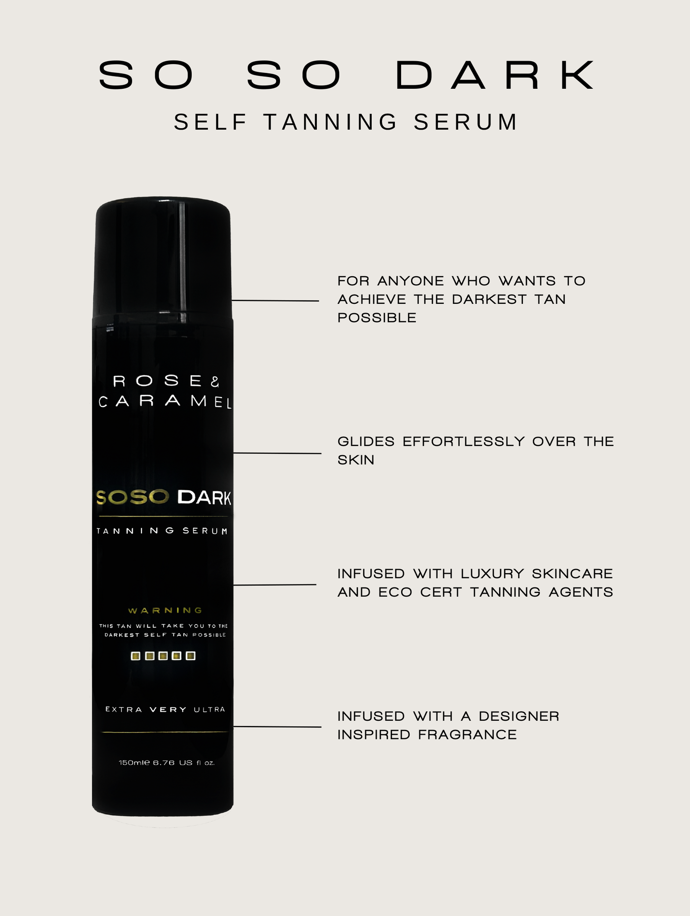 So so dark, darkest self tan, tanning serum, hydrating tan, flawless tan, ultra dark self tan, skincare in self tan, UK's darkest self tan
